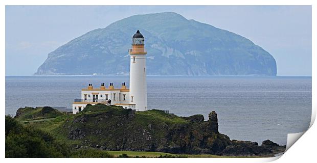 Turnberry lighthouse on the Ayrshire coast Print by Allan Durward Photography