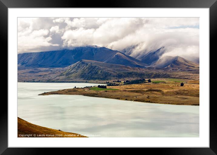 Lake Tekapo - South Island Framed Mounted Print by Laszlo Konya