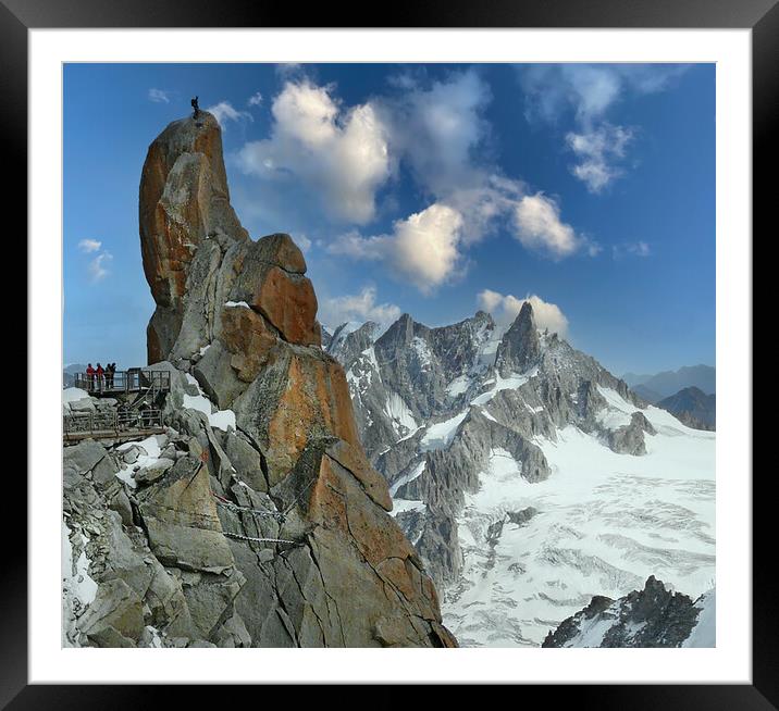 The Aguille du Midi, French Alps Framed Mounted Print by Dave Williams
