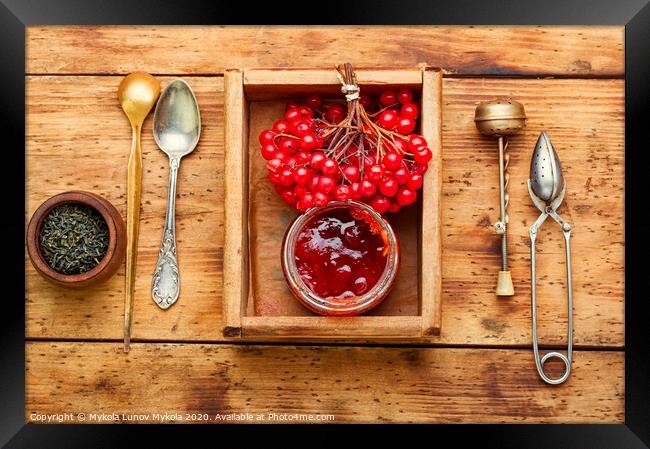Berry jam in a jar Framed Print by Mykola Lunov Mykola