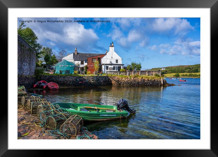Lobster pots on Badachro jetty Framed Mounted Print by Angus McComiskey