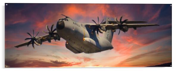 Airbus A400M in Flight Acrylic by Dave Williams