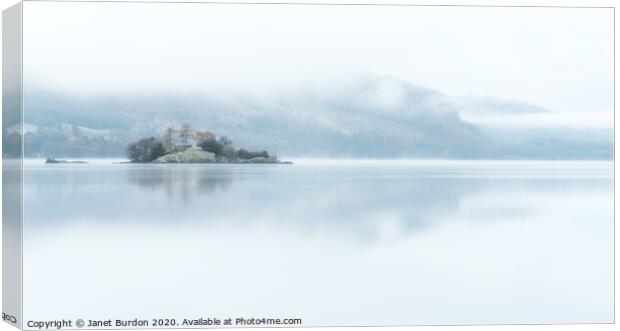 Morning Mist, Ullswater Canvas Print by Janet Burdon