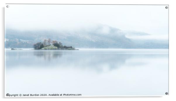 Morning Mist, Ullswater Acrylic by Janet Burdon