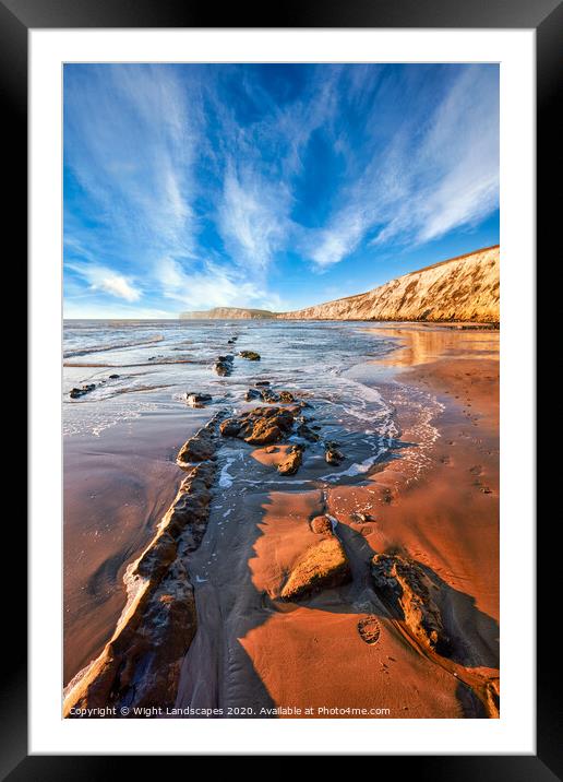 Compton Beach Framed Mounted Print by Wight Landscapes