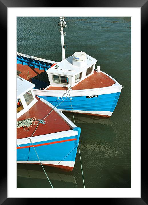 Whitby Fishing Boats Framed Mounted Print by graham young