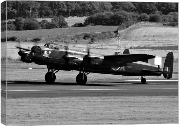 Avro Lancaster bomber taking off Canvas Print by Allan Durward Photography