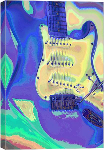 Electric Guitar Art Canvas Print by Nicola Clark