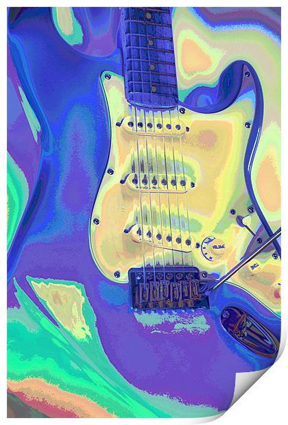 Electric Guitar Art Print by Nicola Clark