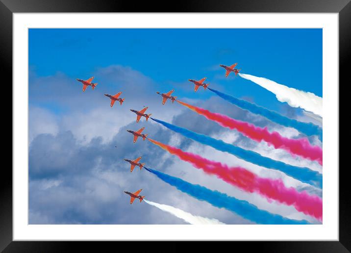 Red Arrows Framed Mounted Print by Michael Smith