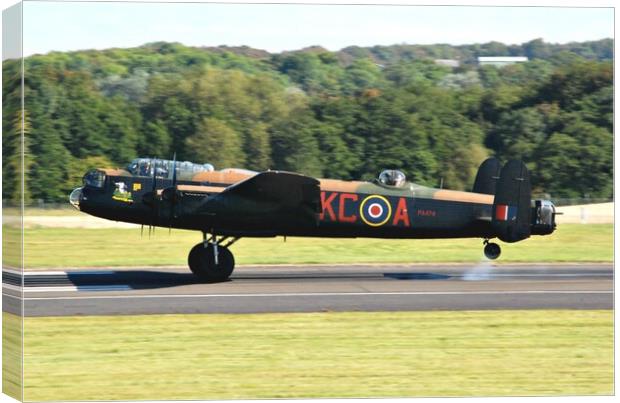 Avro Lancaster touchdown Canvas Print by Allan Durward Photography