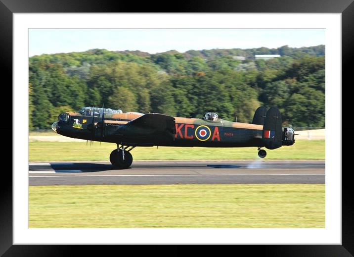 Avro Lancaster touchdown Framed Mounted Print by Allan Durward Photography