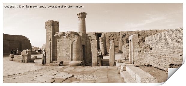 temple of Horus in Egypt Print by Philip Brown