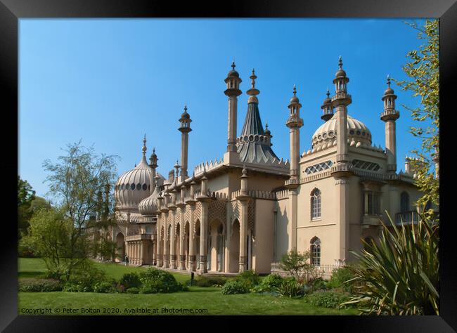 Royal Pavilion, Brighton, Sussex, UK. Framed Print by Peter Bolton