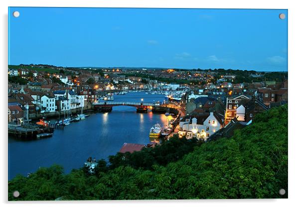 Whitby at Dusk Acrylic by graham young