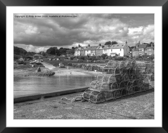 Fishermans Crab Pots, Craster, Northumberland  Framed Mounted Print by Philip Brown