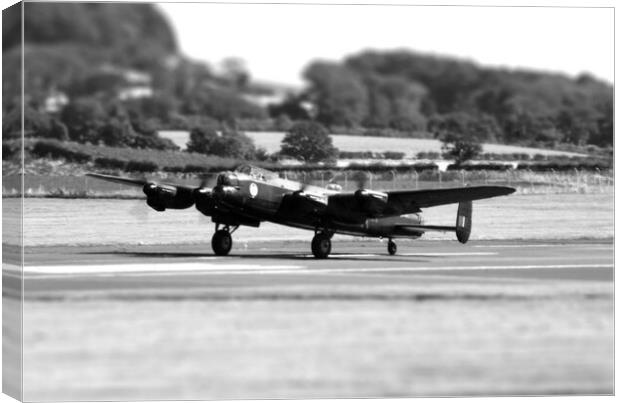 Avro Lancaster take-off run Canvas Print by Allan Durward Photography