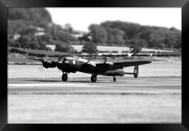Avro Lancaster take-off run Framed Print by Allan Durward Photography