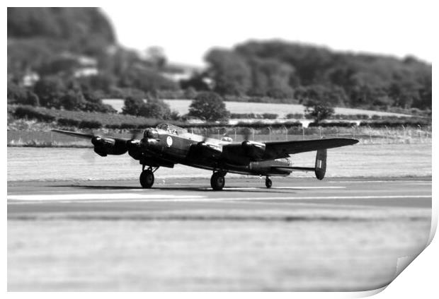Avro Lancaster take-off run Print by Allan Durward Photography