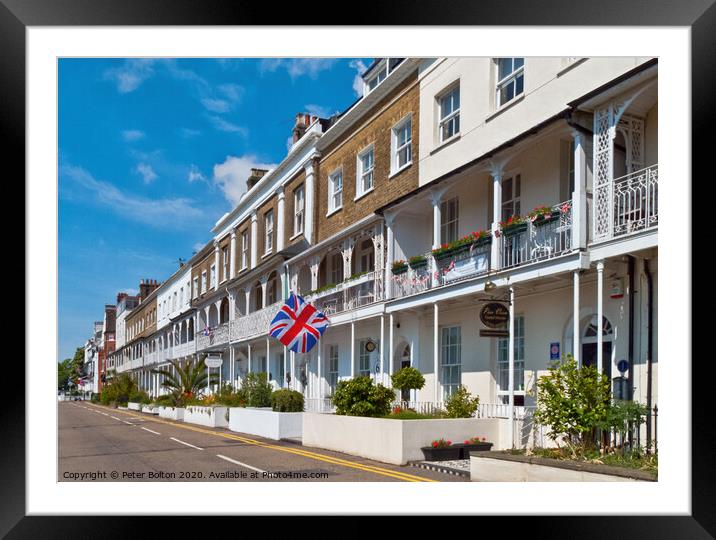 Royal Terrace, Southend on Sea, Essex, UK Framed Mounted Print by Peter Bolton