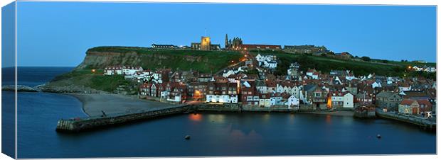 East Whitby at Dusk Canvas Print by graham young