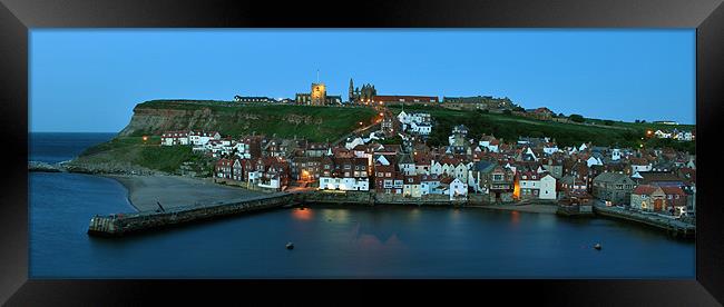 East Whitby at Dusk Framed Print by graham young