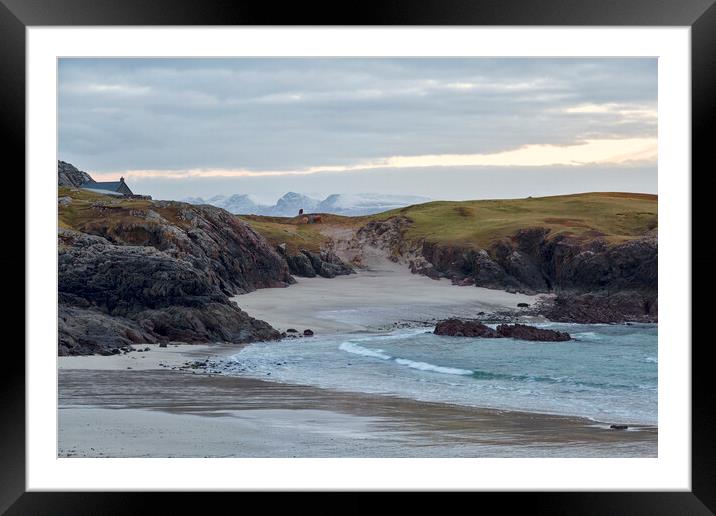Clachtoll Bay Scotland Framed Mounted Print by Derek Beattie