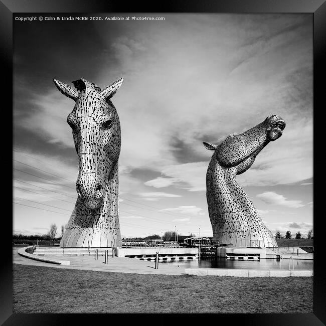 'The Kelpies' by Andy Scott Framed Print by Colin & Linda McKie