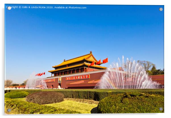 Tian'anmen, the Gate of Heavenly Peace, Beijing Acrylic by Colin & Linda McKie