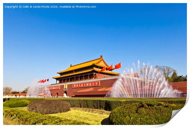 Tian'anmen, the Gate of Heavenly Peace, Beijing Print by Colin & Linda McKie
