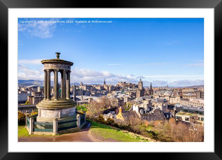 Edinburgh from Calton Hill Framed Mounted Print by Colin & Linda McKie
