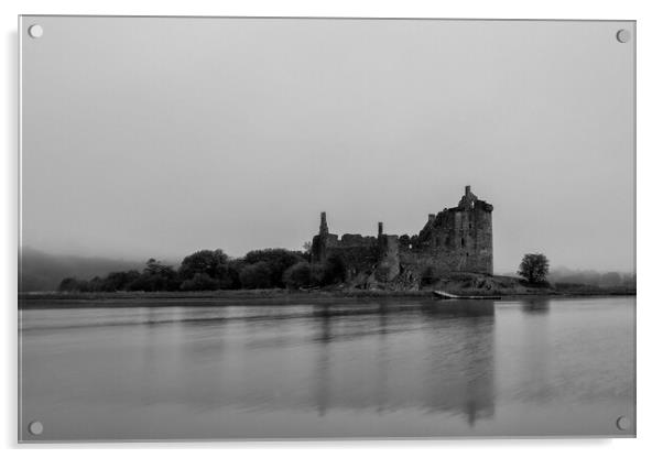 Kilchurn Castle in the Mist Acrylic by Derek Beattie