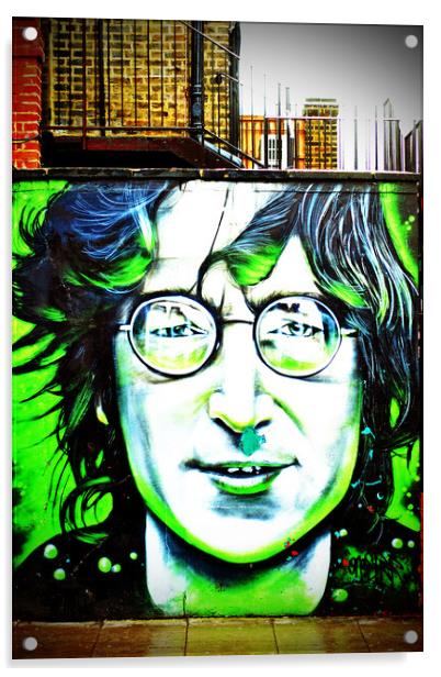 John Lennon Street Art Mural Camden Acrylic by Andy Evans Photos