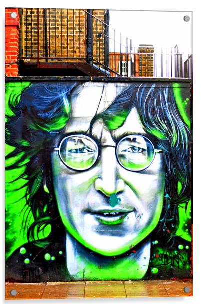 John Lennon Street Art Mural Camden Acrylic by Andy Evans Photos