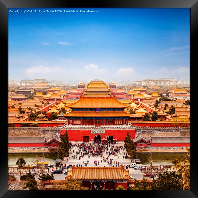 Forbidden City, Beijing, Skyline Framed Print by Colin & Linda McKie