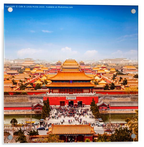 Forbidden City, Beijing, Skyline Acrylic by Colin & Linda McKie