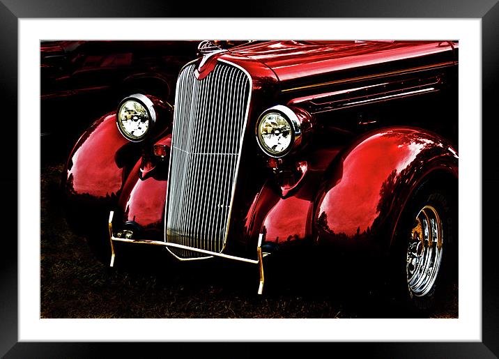 1937 Plymouth Coupe Framed Mounted Print by Kathleen Stephens