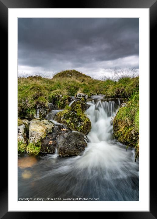 Stormy Dartmoor skies above the River Meavy Framed Mounted Print by Gary Holpin