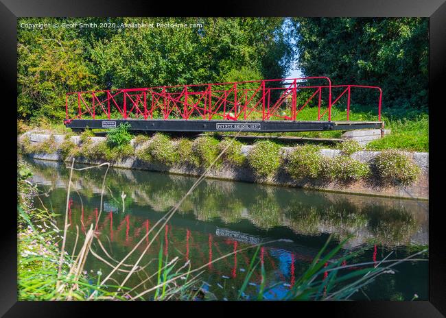 Poyntz Bridge on Chichester Canal Framed Print by Geoff Smith
