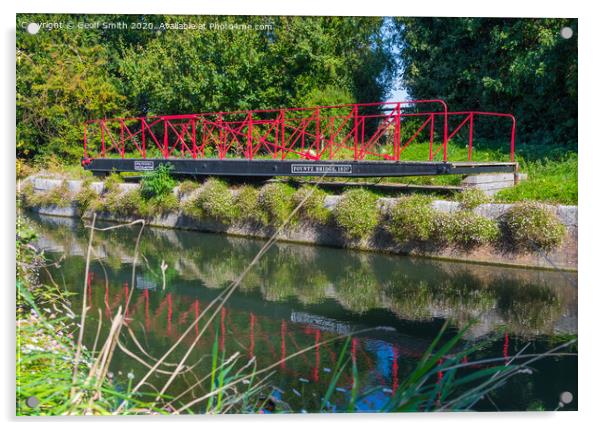 Poyntz Bridge on Chichester Canal Acrylic by Geoff Smith