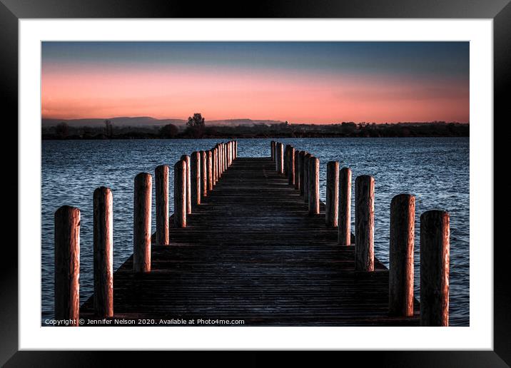 Sunset at Oxford Island  Framed Mounted Print by Jennifer Nelson