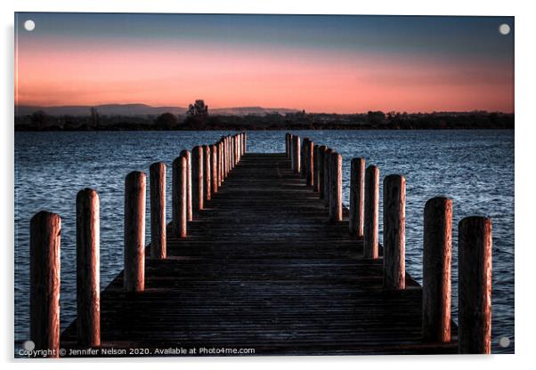 Sunset at Oxford Island  Acrylic by Jennifer Nelson