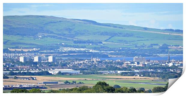 Distant view of Ayr Print by Allan Durward Photography