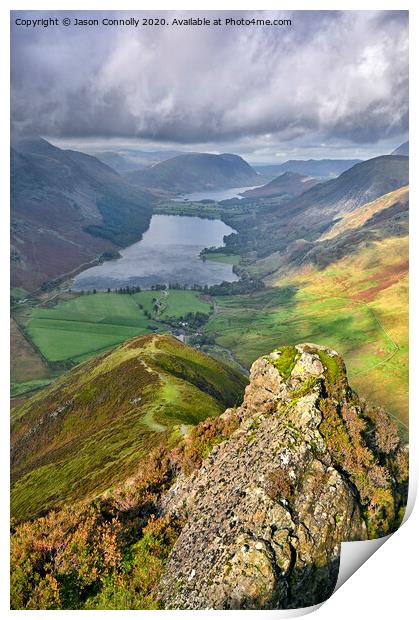 Buttermere And Crummock Water. Print by Jason Connolly