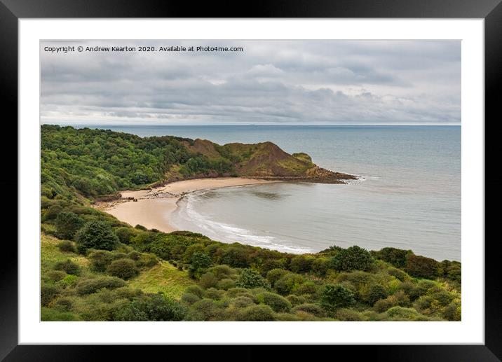 Cayton Bay, Scarborough, North Yorkshire Framed Mounted Print by Andrew Kearton