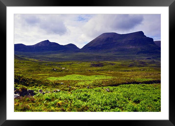 The Quinaig Range Framed Mounted Print by Steven Watson