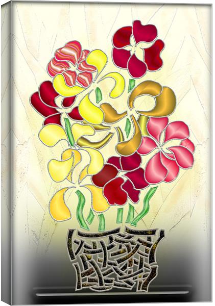Flower Basket Canvas Print by Mark Sellers