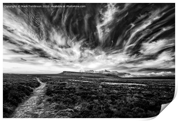 A Winter Sky Over Stanage Print by Mark Tomlinson