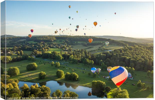 200 Hot Air Balloons over Wiltshire Canvas Print by Patrick Metcalfe