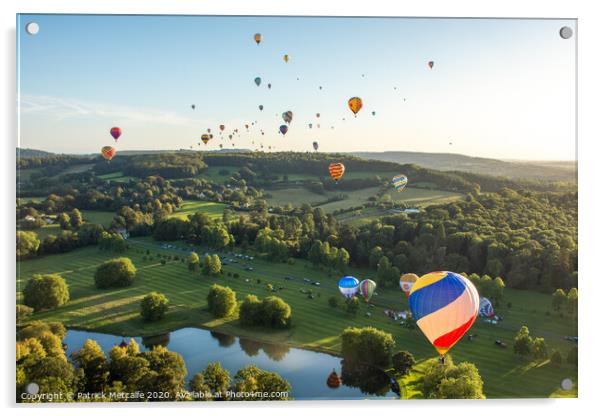200 Hot Air Balloons over Wiltshire Acrylic by Patrick Metcalfe